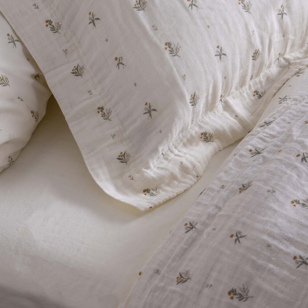 SET FDA. NÓRDICA RELAXED, KING ALGODON MULTICOLOR COTTON GAUZE FLOR