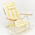 S61DBCB Reposera Playa Reclinable Mochila La Mer Limon Stripe