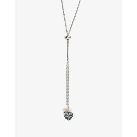 Collar De Acero Dorado Con Dije Plateado