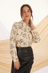 CAMISA CASANDRA ESTAMPADO BEIGE Y NEGRO