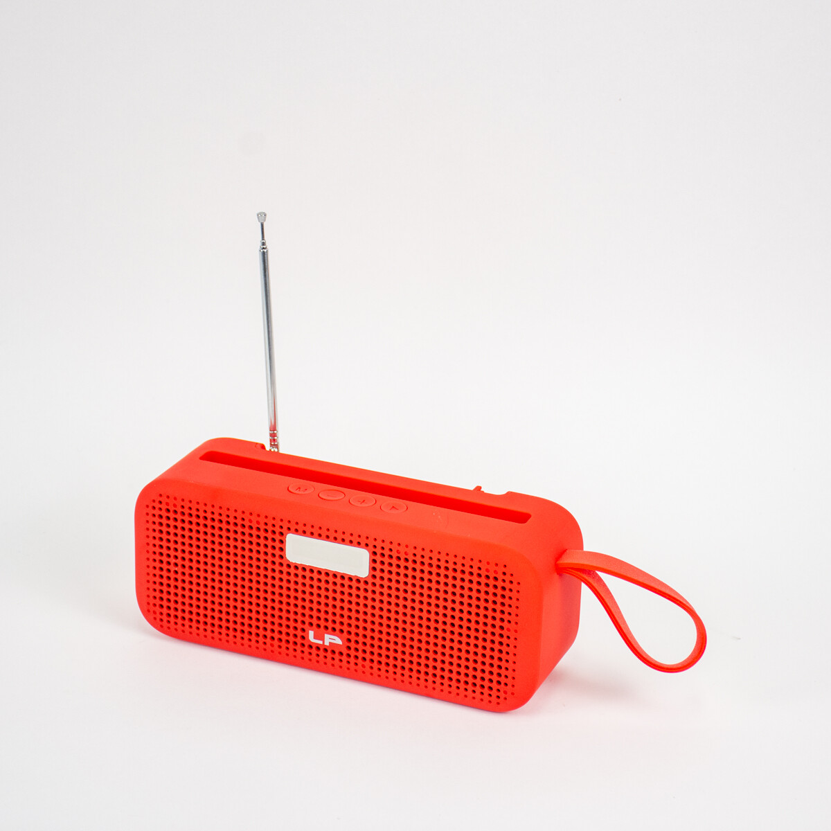 Parlante Con Porta Celular Bluetooth Fm Usb Sd A Batería - Rojo 