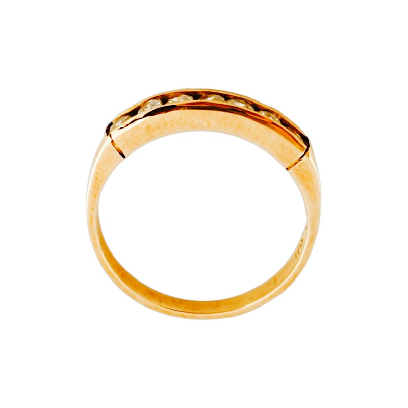 Anillo Medio Sin Fin-Oro bajo-Piedra Zirconia-AN8003 conpiedra