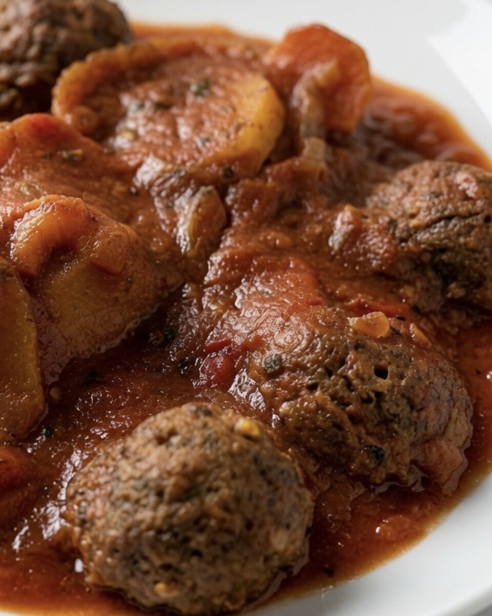Albóndigas con Arroz o Papas. 