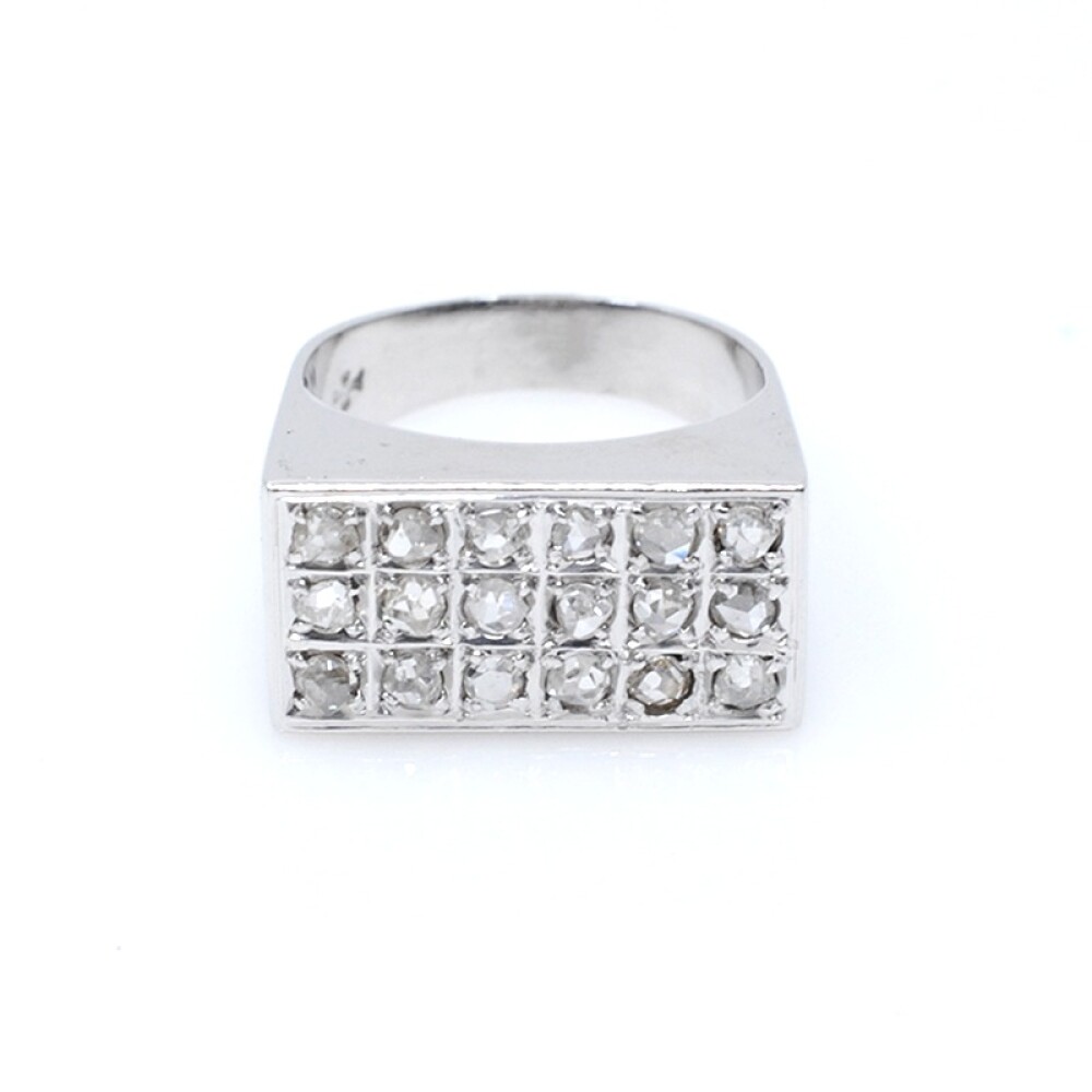 Anillo en oro 18k blanco y diamantes Anillo en oro 18k blanco y diamantes
