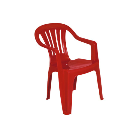 Silla MOR PlÃÂ¡stica Bela Vista con Apoya Brazo Rojo