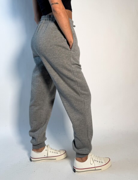 Jogger de algodon con puño Gaia Grafito