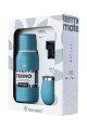 KIT V1 TERMO CLASICO 750ML SIN MANIJA TERRANO KIT V1 MATE + TERMO CLASICO 750ML CELESTE