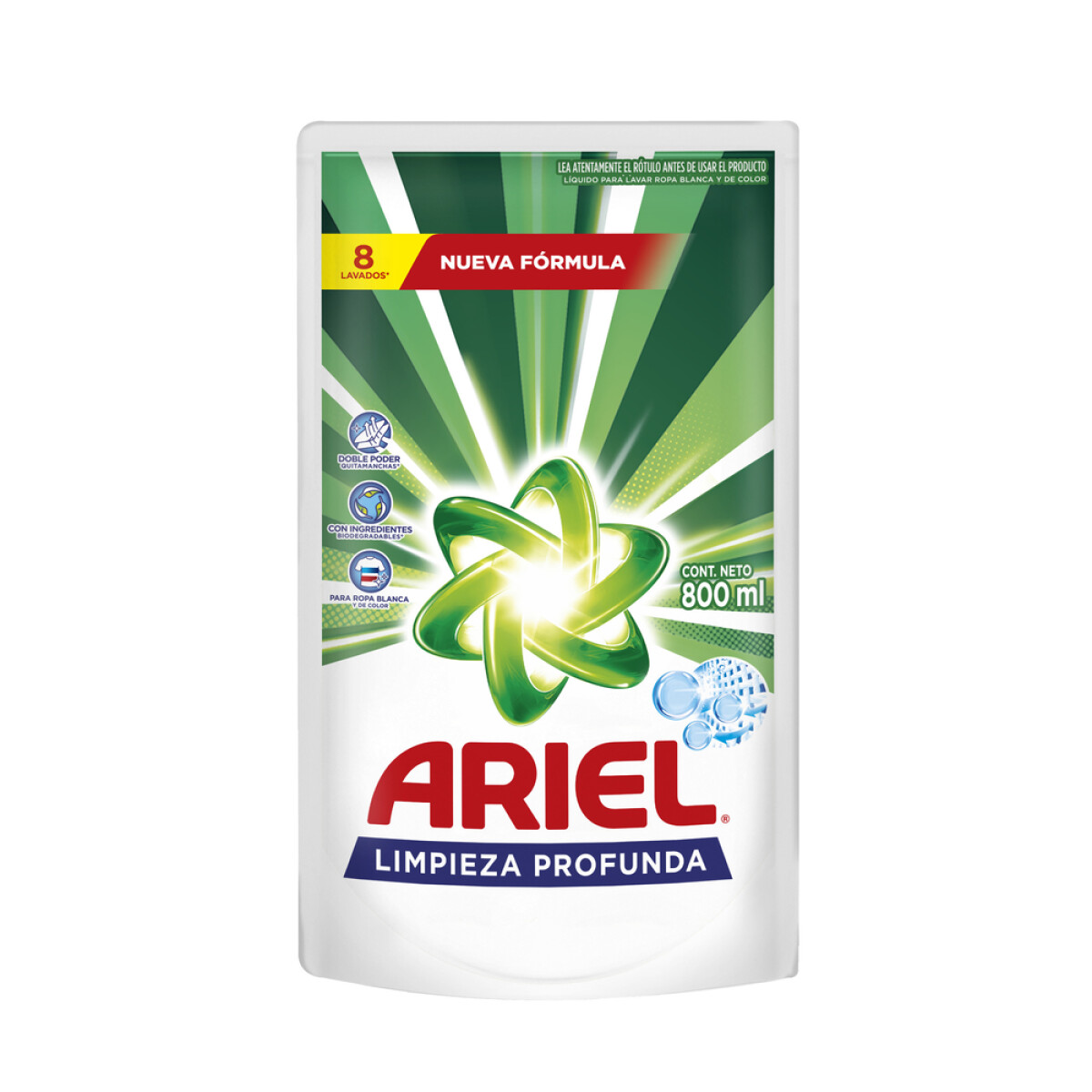 Detergente en Polvo Ariel Doble Poder Ropa Blanca y de Color 5 kg