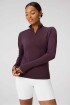 Top Feather Tech+ Half-Zip Top Mujer Oxblood