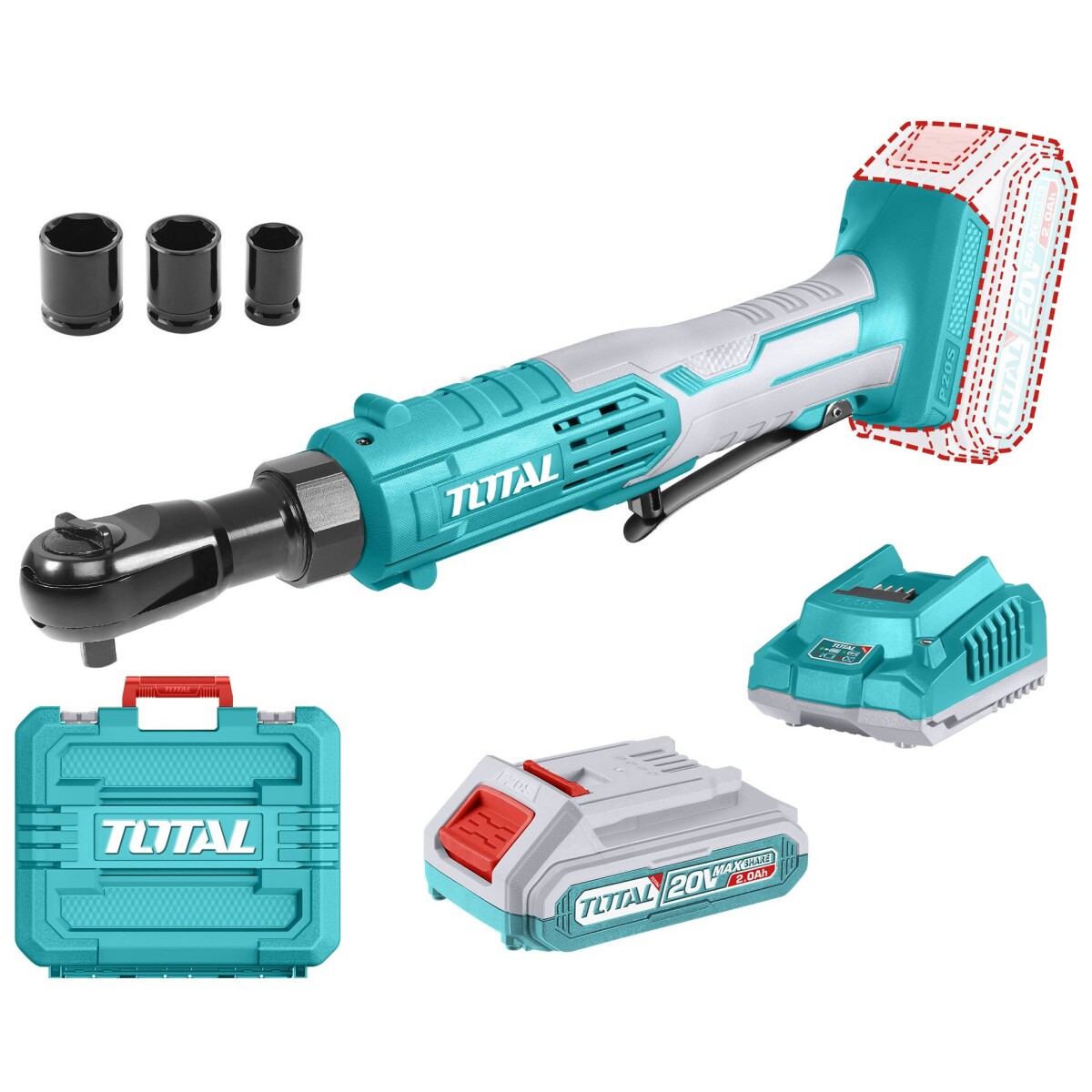 Llave Crique 3/8'' Inalámbrica 20v - 1 Batería 2.0Ah 