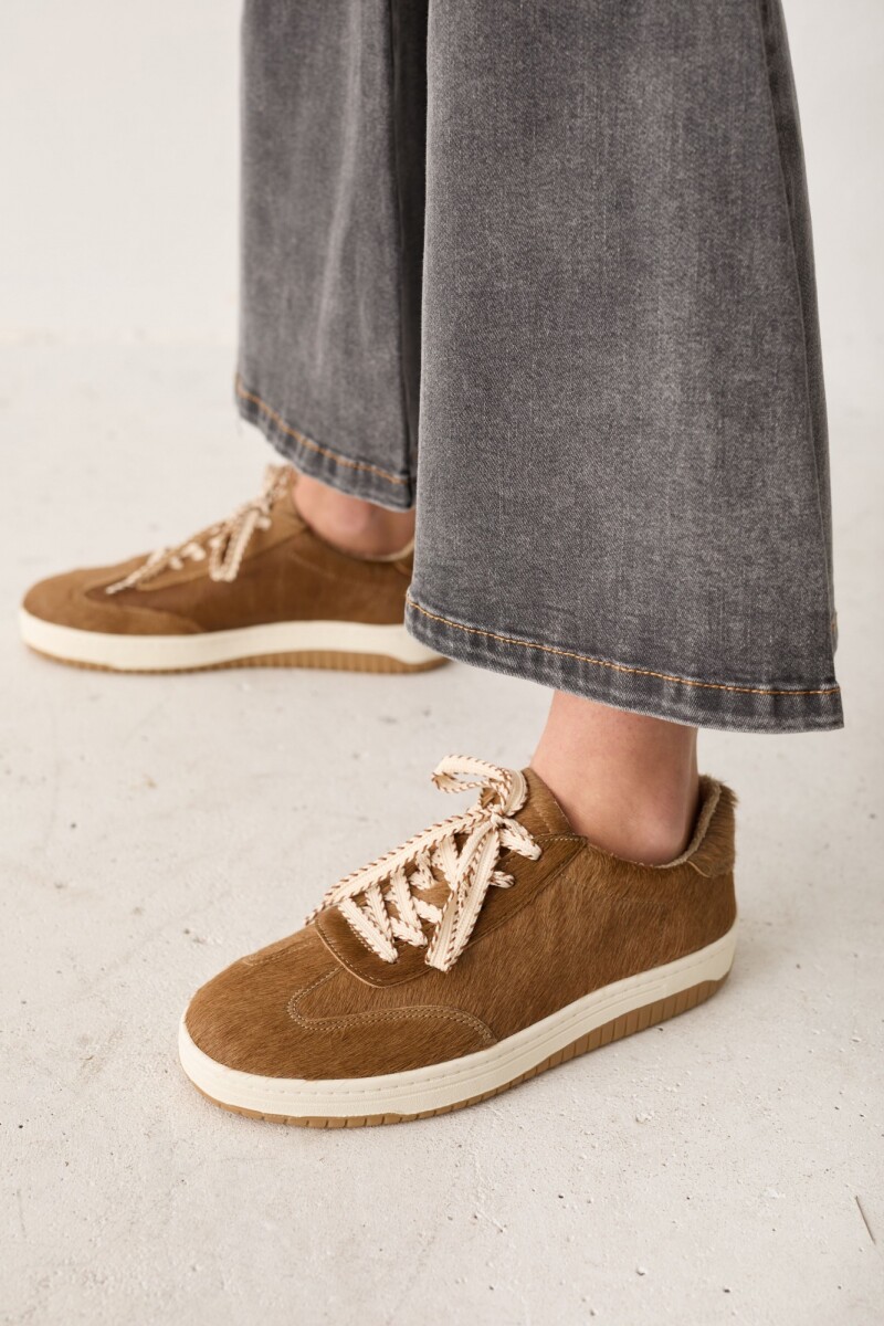 ZAPATILLA PLAY Camel Pelo