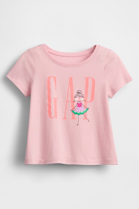 Remera Logo Gap Toddler Niña Rose Mist
