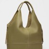 Shopper Amalfi en efecto cuero graneado Verde