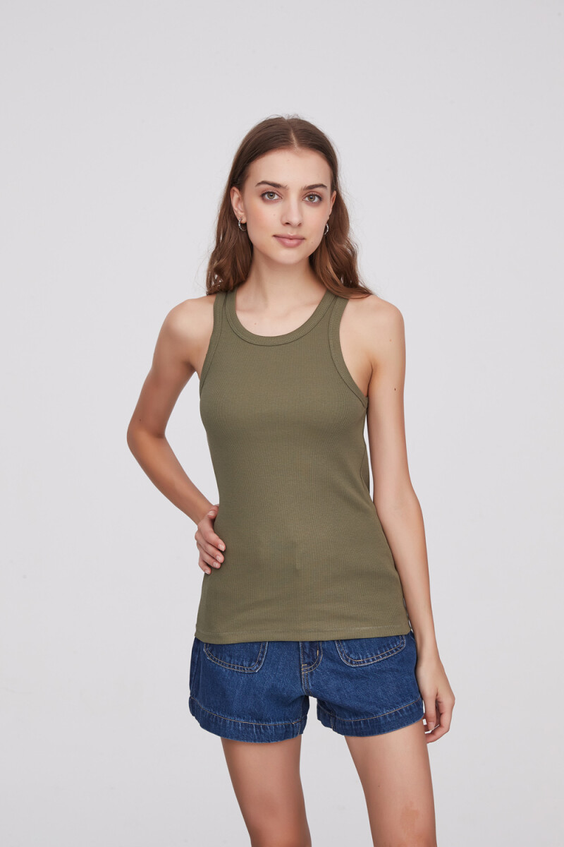 Musculosa Carss - Verde Oliva Oscuro 