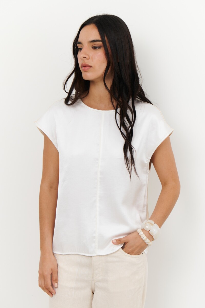BLUSA LINO SATEN BLANCO