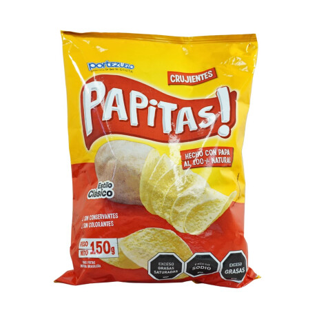 SNACK PAPAS PORTEZUELO 150G CLASICAS SNACK PAPAS PORTEZUELO 150G CLASICAS