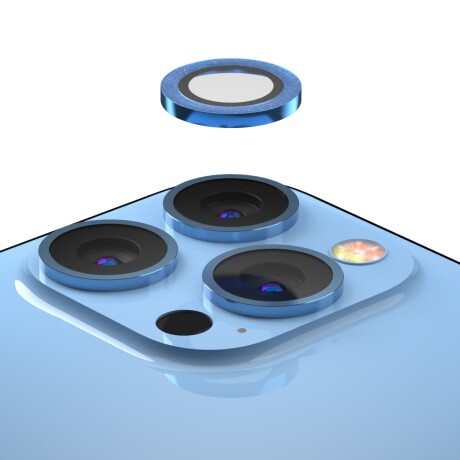 Protector lente de cámara iphone 14 pro / pro con brillo max devia Blue