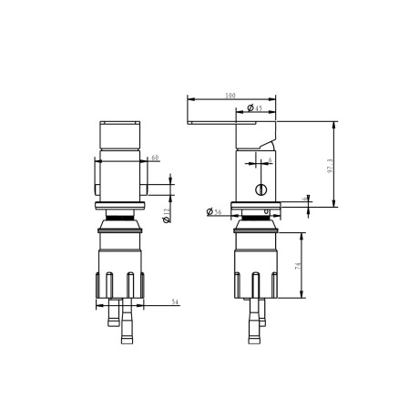 GRIFERIA BIDET CON TRANSFERENCIA EN BRUSHED NICKEL - SERIE SALEMI 000