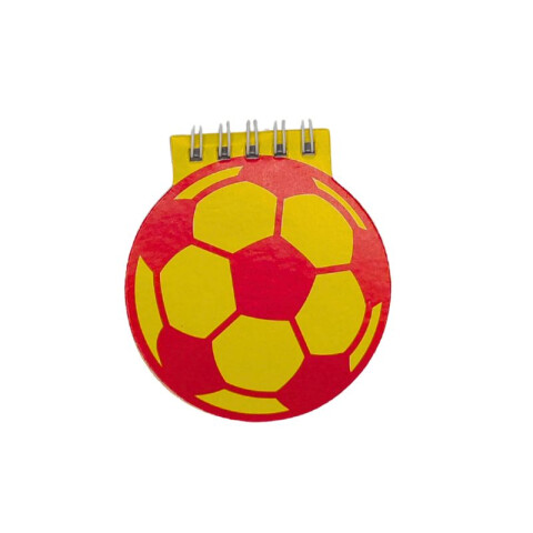 Libretita Diseño Pelota de Futbol Rojo y Amarillo