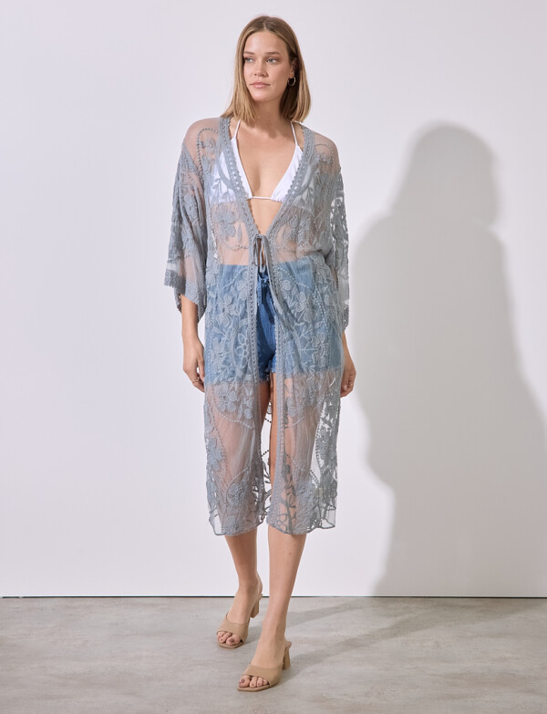 Kaftan Bordado GRIS