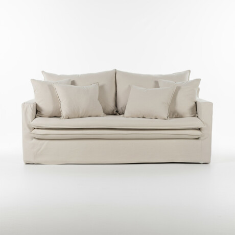 Sofá Gin con Funda - Tela Rústica - 2,5 cuerpos TD5260-1635 (Beige)