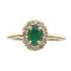 Anillo Diana en oro amarillo 18k con brillantes y esmeraldas Anillo Diana en oro amarillo 18k con brillantes y esmeraldas