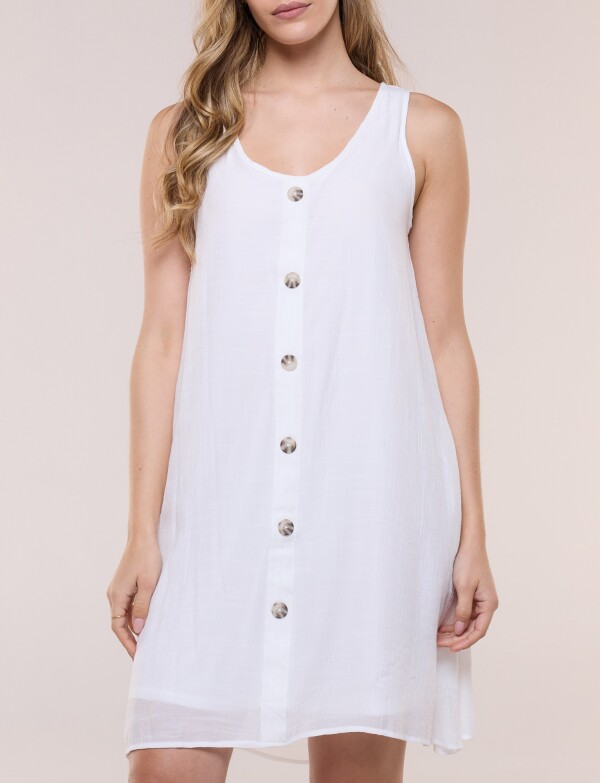 Vestido Botones CRUDO