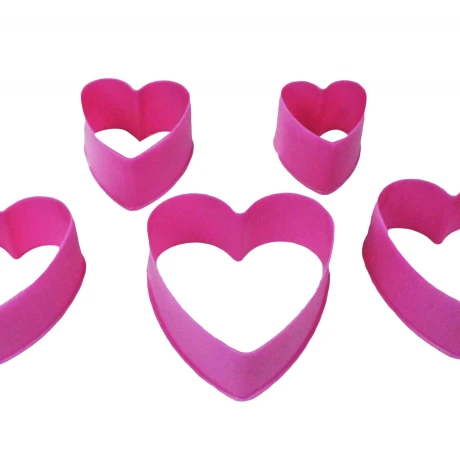 MOLDE PARA GALLETAS 5PCS CORAZON PLASTICO 9X8.5X3.5CM 26227 MOLDE PARA GALLETAS 5PCS CORAZON PLASTICO 9X8.5X3.5CM 26227