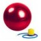 Pelota 65 Cm Pilates Yoga Bosco Gimnasia + Inflador De Pie Rojo