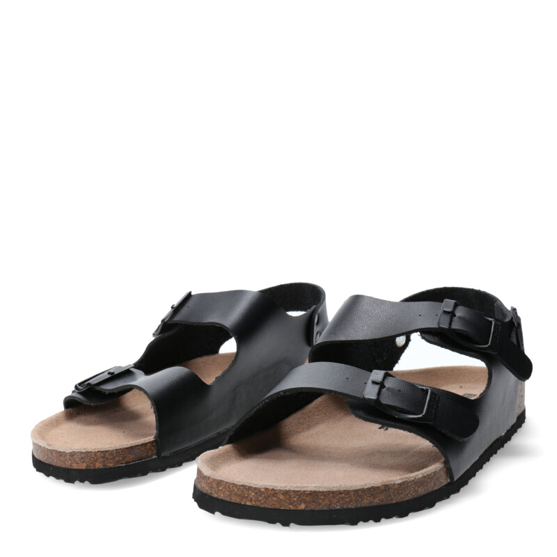 Sandalia de Mujer Miss Carol STRAPS con tira trasera Negro