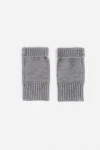 Guantes mitones tejidos gris