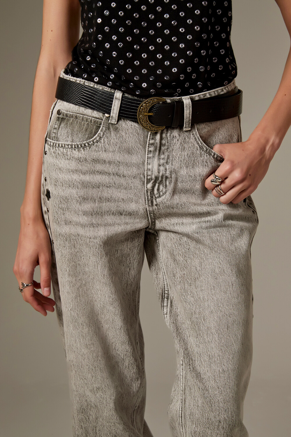 Pantalon Primelia Gris Claro