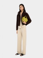 Pantalón De Punto Con Mezcla De Lana beige