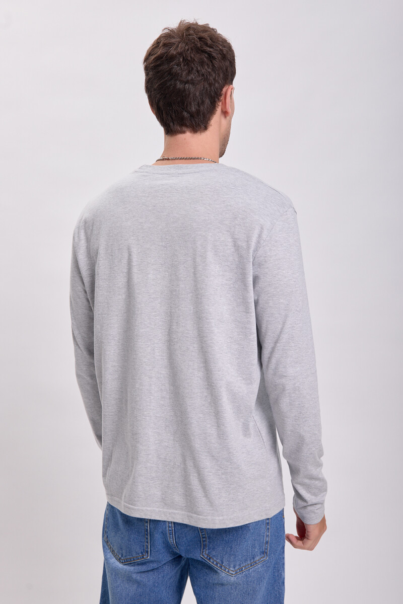Remera manga larga básica Gris Claro