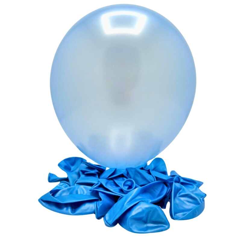 Globos R12 X25 Celeste Perlado