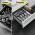 Set de 24 Cubiertos IMBACK IBK-HMJ077 | Acero Inoxidable con Cubertero Organizador de 6 Compartimentos Set de 24 Cubiertos IMBACK IBK-HMJ077 | Acero Inoxidable con Cubertero Organizador de 6 Compartimentos