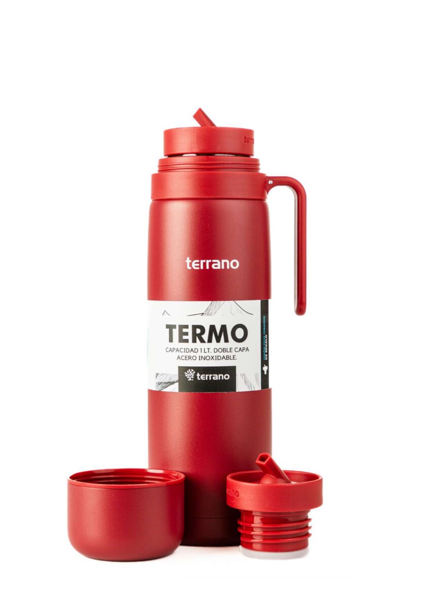 Termo con Manija Color - Rojo 