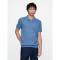 SS COTTON ZIP POLO SOFT CORNFLOWER