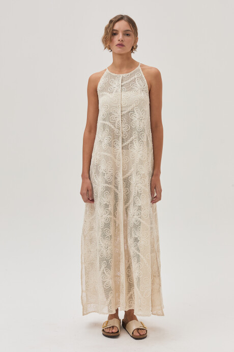 Vestido Flora Crudo