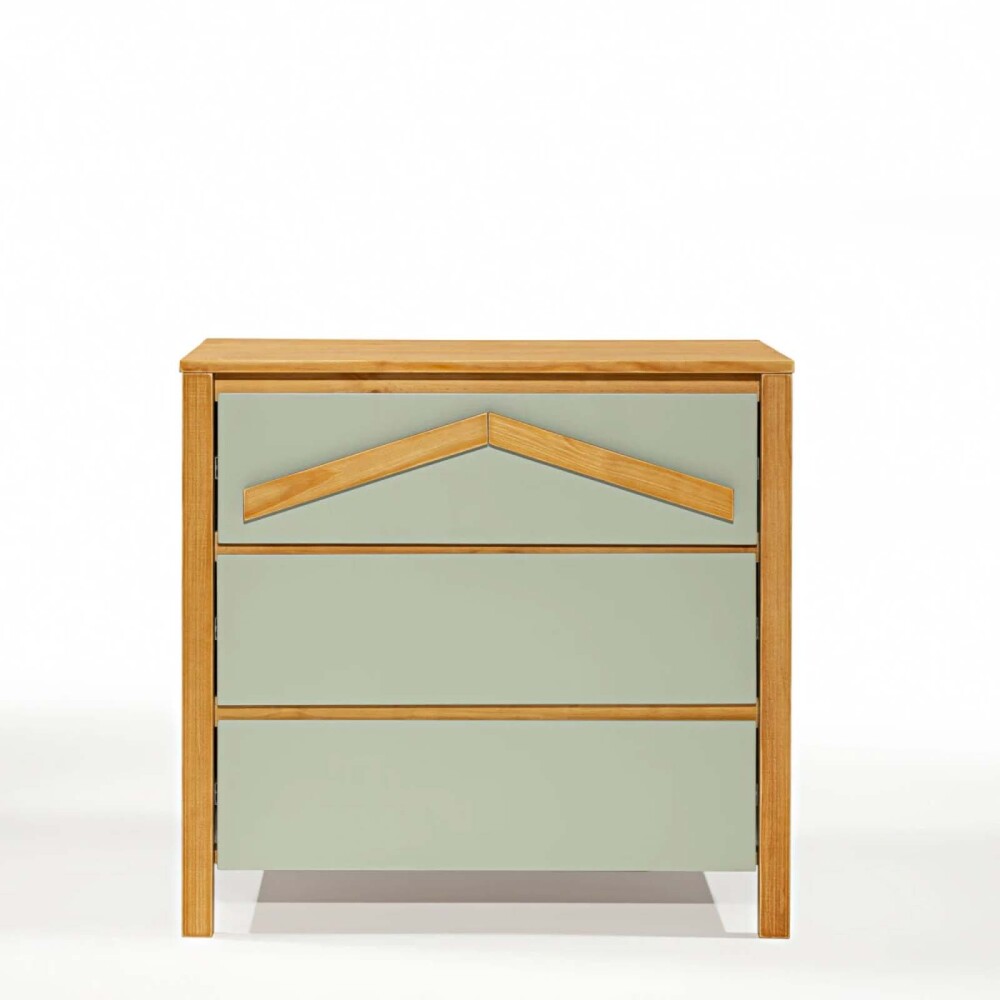CÓMODA KIDS MDF-Y-MADERA VERDE LYON