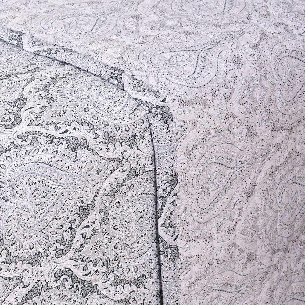 Cubrecama Ava 200 Hilos Paisley Gris 290x240