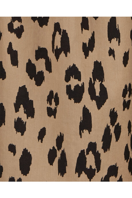Vestido de sarga diseño leopardo Sin color