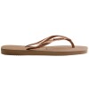 Ojotas Havaianas Slim Square Logo Metallic Dorado