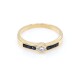 Anillo en oro 18k, brillante y zafiros carré Anillo en oro 18k, brillante y zafiros carré