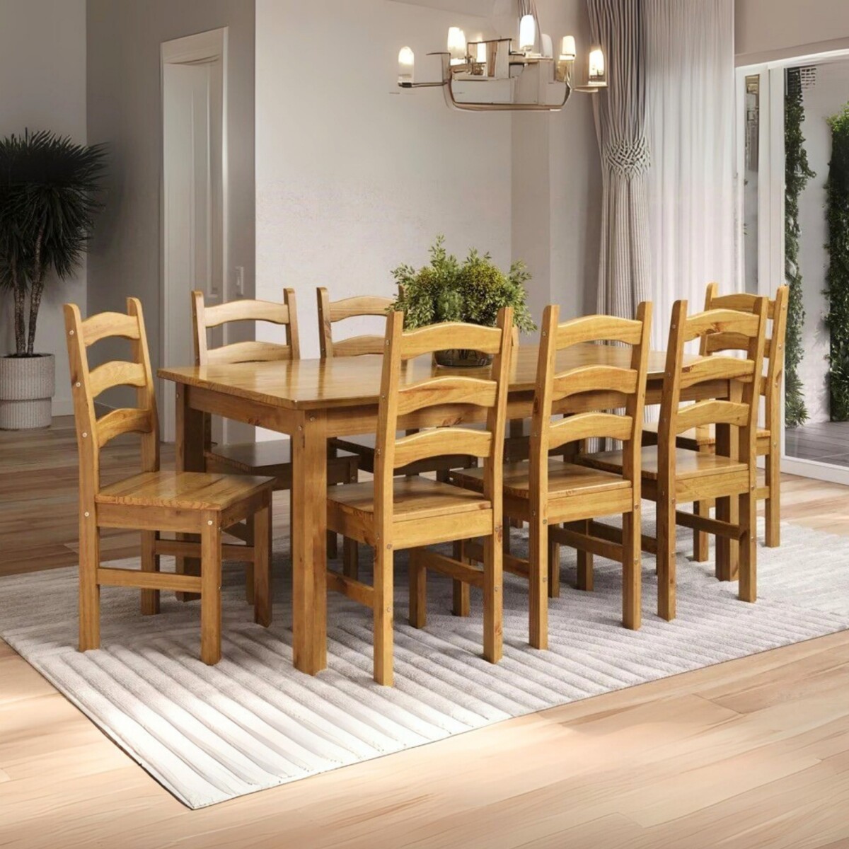 Juego de comedor - 8 sillas 180 cm - Italia 