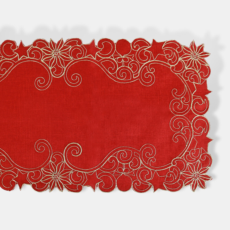 CAMINERO ROJO DIS NAV P/MESA 38X180CM Unica