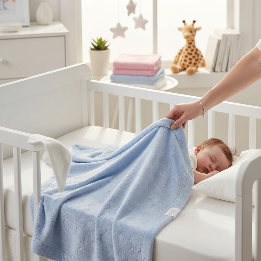 Mantas fleece Ashely & Olive celeste