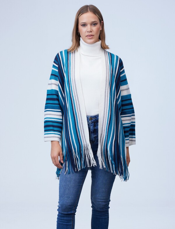 Cardigan Flecos MULTI/PETROLEO