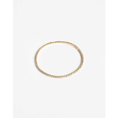 Pulseras Flexibles Strass Dorado