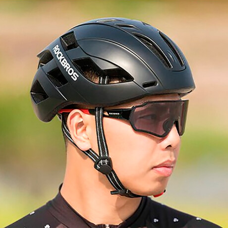 Rockbros - Casco para Bicicleta TS43 - Ultraligero. Reflectante. Aerodinámico. 3 Modos. Luz Trasera. 001